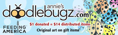 Profit from Ann Troe's online store goes to the food bank. anniesdoodlebugz.com