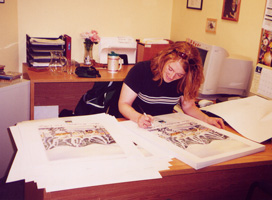 Kendra signing the Sun Peaks Posters