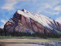 Mount Rundle Banff watercolour painting Mountain Galleries Kendra Dixson artist